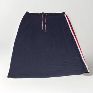 Tommy Hilfiger size L women’s navy blue side striped active midi skirt